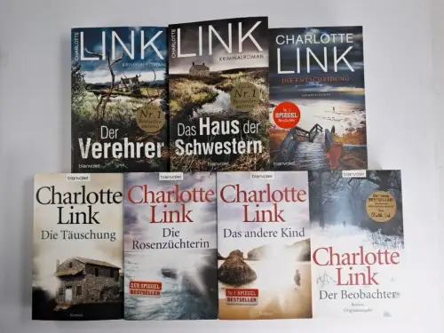 7 Bücher Charlotte Link: Verehrer, Entscheidung, Rosenzüchterin, Beobachter ...