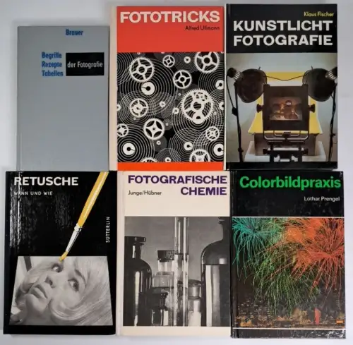 6 Bände Fotografie Fotokinoverlag: Retusche, Chemie, Fototricks, Colorbildpraxis