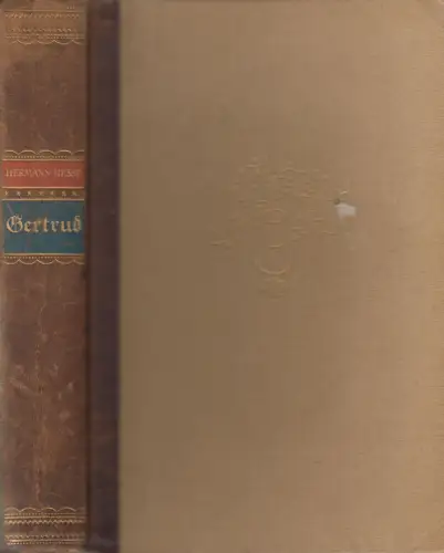 Buch: Gertrud, Roman, Hermann Hesse, um 1930, Deutsche Buch-Gemeinschaft