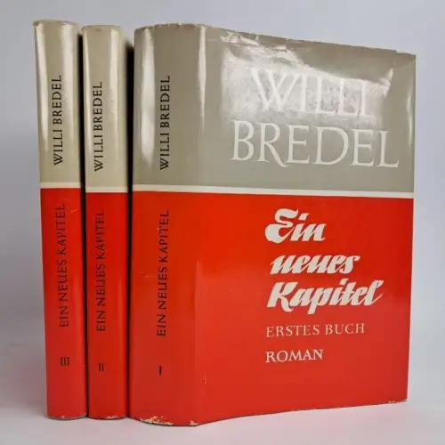 Buch: Ein neues Kapitel 1-3, Roman, Willi Bredel, Aufbau Verlag, 3 Bände