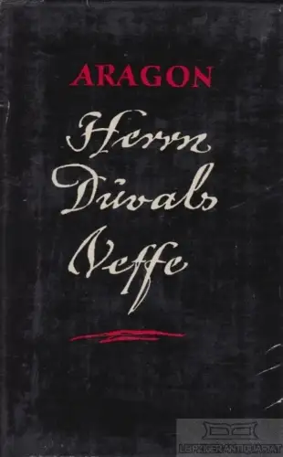 Buch: Herrn Duvalis Neffe, Aragon. 1955, Verlag Volk und Welt, gebraucht, gut
