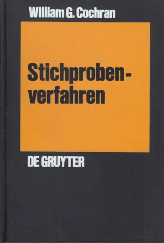 Buch: Stichprobenverfahren, Cochran, William G., 1972, Walter De Gruyter