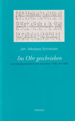 Buch: Ins Ohr geschrieben, Schneider, Joh. Nikolaus, Joh. Nikolaus, 2004