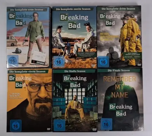6 DVD-Boxen: Breaking Bad. Staffel 1-6 (komplett), Aaron Paul, Bryan Cranston