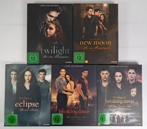 DVD: Twilight 1-5, New Moon, Eclipse, Breaking Dawn, Kristen Stewart, Vam 355887