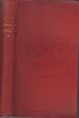 Buch: Nomenclator Pomologicus, Mathieu, Carl, 1889, Paul Parex, guter Zustand