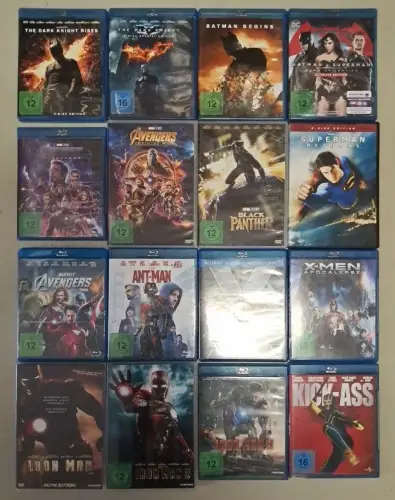 11 Blu-rays / 5 DVDs Sammlung / Konvolut / Paket Superhelden & Superkräfte