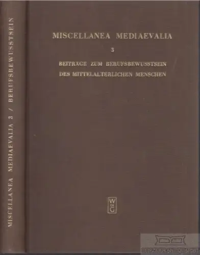 Buch: Beiträge zum Berufsbewusstsein des mittelalterlichen Menschen, Wilpert