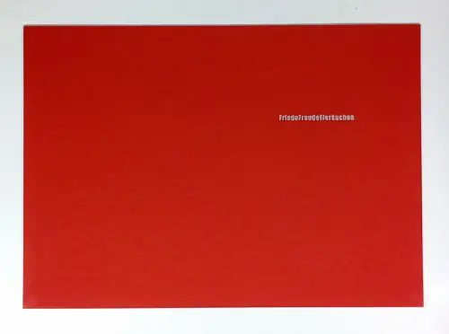 6 typographische Tischsets: FriedeFreudeEierkuchen. 2001, Büchergilde Gutenberg