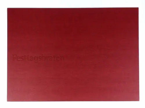 6 typographische Tischsets: FriedeFreudeEierkuchen. 2001, Büchergilde Gutenberg