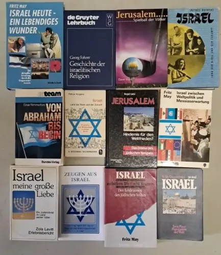 12 Bände Israel, Jerusalem, Judentum, Fritz May, Dave Hunter, Roger Liebi u.a.