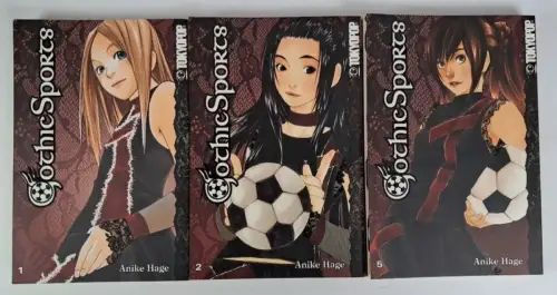 Manga: Gothic Sports 1, 2, 5. Anike Hage, Tokyopop, 3 Bände, gebraucht, sehr gut