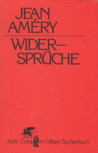 Buch: Widersprüche, Amery, Jean. Ullstein Buch, 1980, gebraucht, sehr gut
