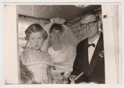 AK Hochzeitsfoto August 1963, Foto, Postkarte, ungelaufen, gebraucht, gut