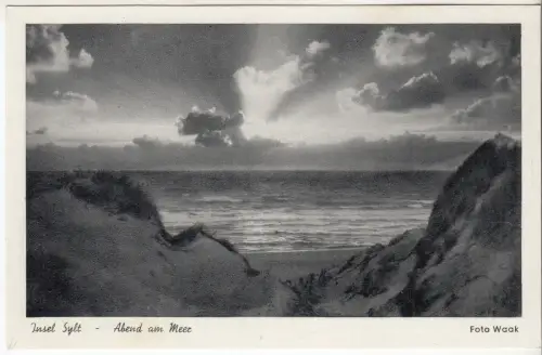 AK Insel Sylt. Abend am Meer, Karl Waak, Postkarte, ungelaufen, gebraucht, gut