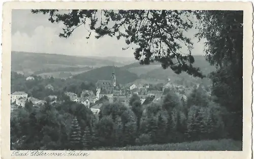 AK Bad Elster von Süden. ca. 1928, Postkarte. Ca. 1928, Verlag Edmund Ehrgott