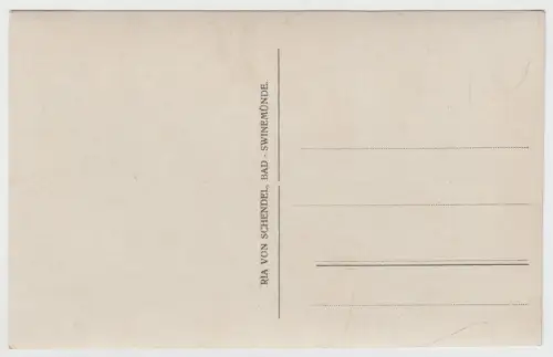 AK Mann und Frau im Meer - Bademode Anfang 20. Jahrhundert, Ria von Schendel