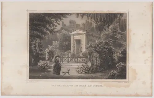 Grafik: Das Mausoleum im Park zu Coburg, G. M. Kurz, L. Rohbock, 1850, G. Lange