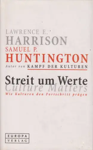 Buch: Streit um Werte, Huntington, Samuel P. und Harrison, Lawrence. 2002