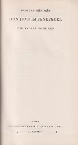 Sammlung Dieterich 203, Don Juan im Fegefeuer, Merimee, Prosper. 1965