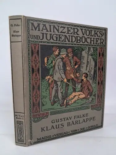 Buch: Klaus Bärlappe, Gustav Falke, 1910, Mainzer Volks- und Jugendbücher