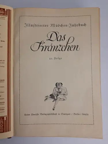 Buch: Das Kränzchen. 42 Folge. 1929, Union Deutsche Verlagsgesellschaft