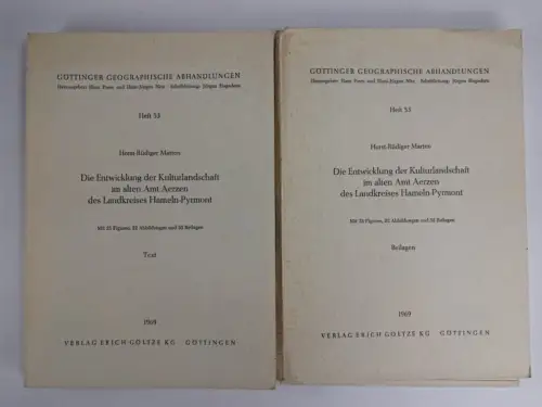 Buch: Die Entwicklung der Kulturlandschaft im alten Amt Aerzen, Marten, 2 Bände