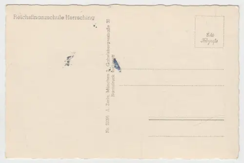 AK Reichsfinanzschule Herrsching, A. Zerle, München, ungelaufen, Postkarte