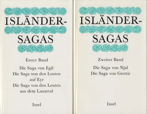 Buch: Isländersagas, Heller, Rolf. 2 Bände, 1982, Insel Verlag, gebraucht, gut