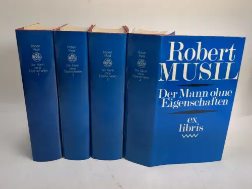 Buch: Der Mann ohne Eigenschaften, Musil, Robert. 4 Bände, ex libris, 1980