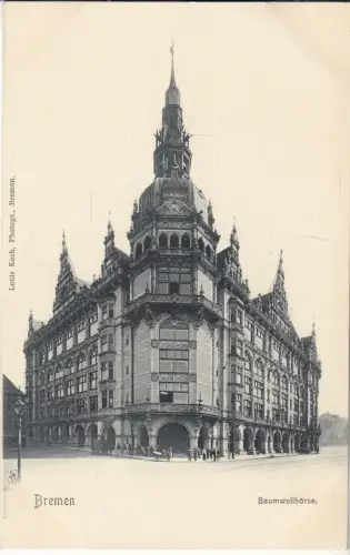 AK Bremen. Baumwollbörse, Louis Koch, Postkarte, ungelaufen, gebraucht, gut