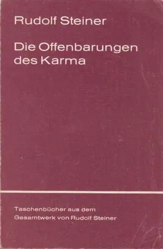 Buch: Die Offenbarungen des Karma, Steiner, Rudolf, 1980, Rudolf Steiner Verlag