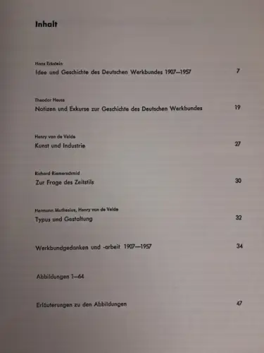 Buch: 50 Jahre Deutscher Werkbund, Hans Eckstein, 1958,  Alfred Metzner Verlag