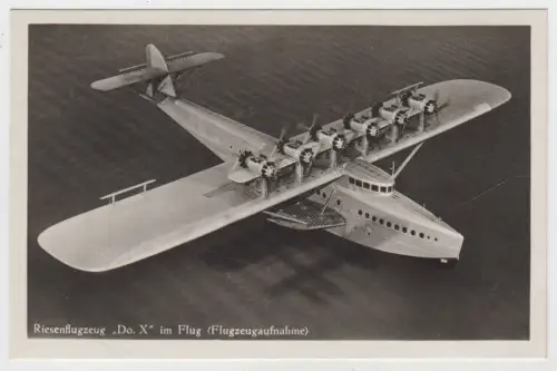 AK Riesenflugzeug Do. X im Flug (Flugzeugaufnahme), 1930, gelaufen, Franz Walter