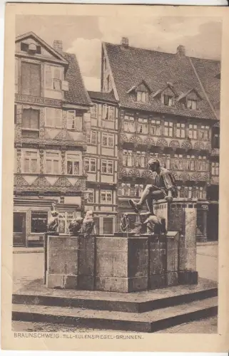AK Braunschweig. Till-Eulenspiegel-Brunnen, ca. 1929, Gustav Störig, Postkarte