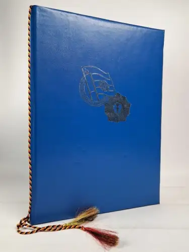 Mappe mit 1 Urkunde für Kerl-Heinz Großmann 1981 - Ehrennadel in Silber, DDR