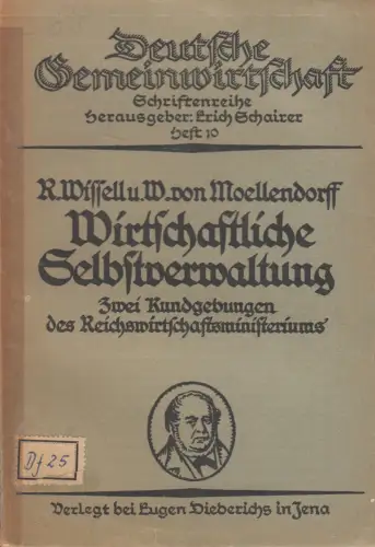 Buch: Wirtschaftliche Selbstverwaltung, Wissell & v. Moellendorff, 1919