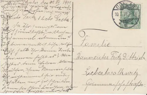 AK Goslar a. Harz. Rathaus u. Marktkirche, ca. 1911, Gebr. Heberlein, gelaufen