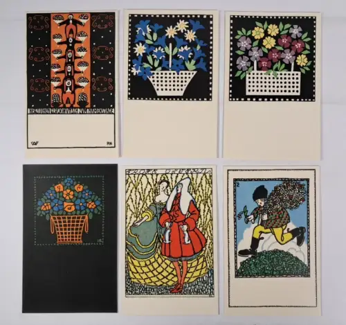 Lot: Glückwünsche - 12 Wunschkarten der Wiener Werkstätte, 1981, Molden Edition