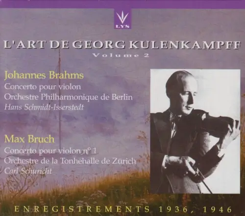 CD: L Art de Georg Kulenkampff Volume 2, 1996, Brahms, Bruch, Klassik, sehr gut