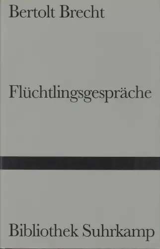 Buch: Flüchtlingsgespräche, Brecht, Bertolt, 1998, Suhrkamp Verlag