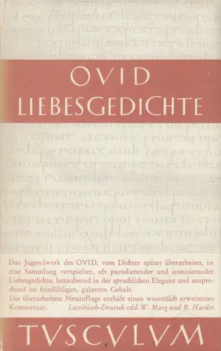 Buch: Liebesgedichte, Ovidius Naso, Publius, 1968, Ernst Heimeran Verlag, Amores