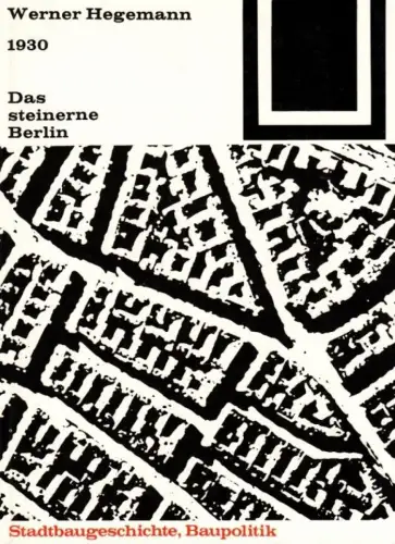 Buch: Das steinerne Berlin 1930, Hegemann, Werner, 1992, Vieweg