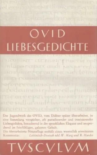 Buch: Liebesgedichte, Amores, Ovidius Naso, Publius, 1962, Ernst Heimeran Verlag
