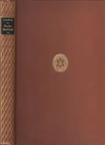 Buch: Jahrbuch der Goethe-Gesellschaft 14. Band, M. Hecker, 1928, gebraucht, gut