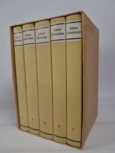 Buch: Ausgewählte Werke in fünf Bänden, Schweitzer, Albert. 5 Bände, 1971, Union