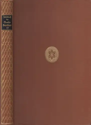 Buch: Jahrbuch der Goethe-Gesellschaft 10. Band, M. Hecker, 1924, gebraucht, gut