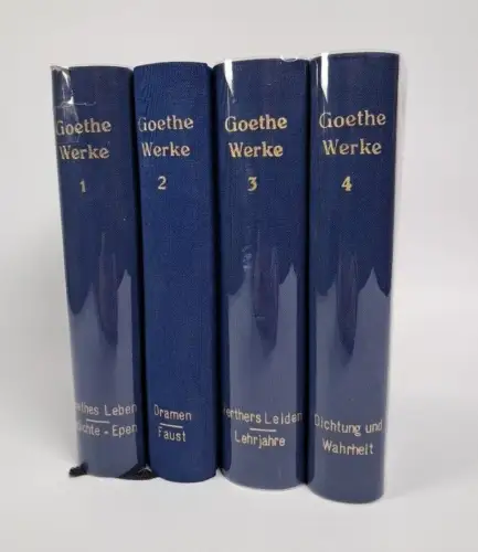 Buch: Johann W. v. Goethes sämtliche Werke in vier Hauptbänden, Reclam, 4 Bände