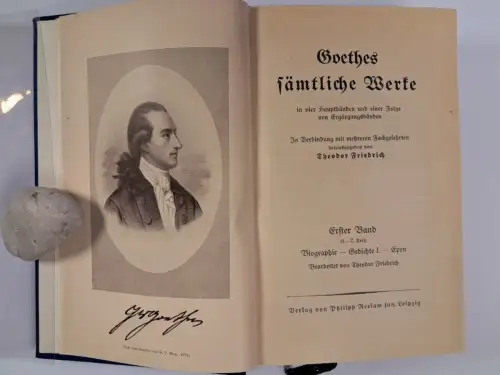 Buch: Johann W. v. Goethes sämtliche Werke in vier Hauptbänden, Reclam, 4 Bände