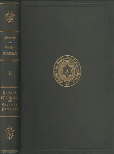 Buch: Herders Briefwechsel mit Caroline Flachsland Band 2, Schauer, 1928